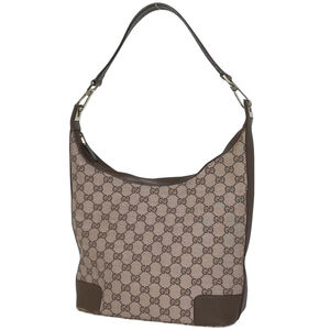 Gucci GG pattern one-shoulder shoulder bag in canvas, pink beige, 0014204, fo...